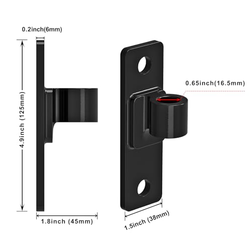 Image of Insaga Heavy Duty Gate Hinges, 2Pack High Strength Steel with Electroplated Finish, Thick 6mm Black Hinges for Farm Gates, Fences, Barns, Sheds & Outdoor Gates (4.9 inchx1.5 inch)