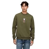 【公式】TOMMY HILFIGER(トミーヒルフィガー) バーティカルフラッグスウェットシャツ MW35533 L カーキ