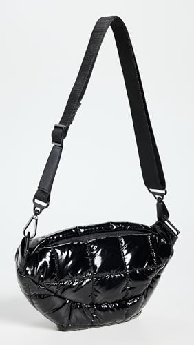 Vee Collective Women's Porter Sling Black Vinyl Bag3