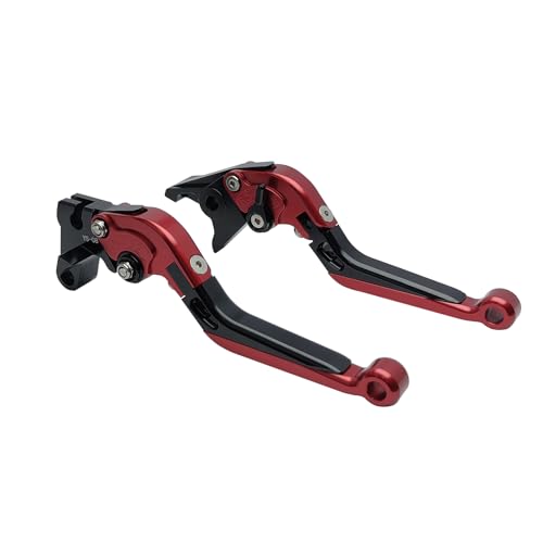 JCSUMRID Brake Clutch Lever Set Replacement for Honda Transalp XL750 XL 750 2023 2024 Adjustable Folding Extendable CNC Aluminum Motorcycle Handlebar Brake Handle Levers(Red)