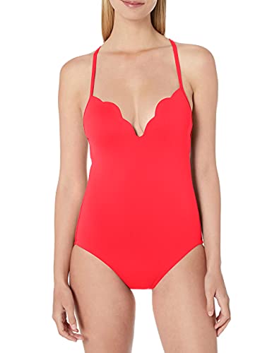 Seafolly Damen Petal Edge Sweetheart Maillot Badeanzug Rot Chilli), 36...