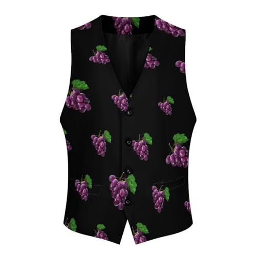 Purple Grape Fruit Men's Suit Vest Casual Formal Dress Vests Business Waistcoat4