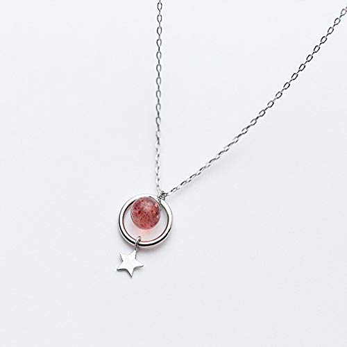 Collier en argent sterling 925 véritable et cristal étincelant pour femme chic