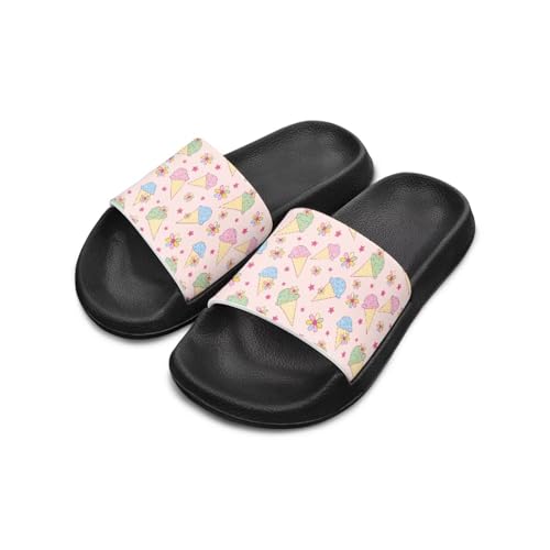 Image of Boy & Girls Slide Sandals Kids Shower Shoes Non Slip Summer Slippers Beach Sandals