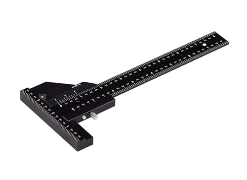 Sliding Gauge Aluminum Alloy Scribe Ruler Depth Gauge T-Square Scribing Measuring Tools