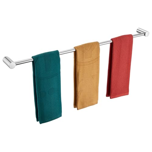 Image of KOKOSIRI Towel Bar Polished Chrome 32-Inch Bath Towel Holder for Bathroom Wall Mounted Rail Stainless Steel Bathroom Hardware Accessories, B4007CH-L32
