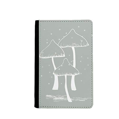 Étui portefeuille de voyage champignon gris classique 3.7x5.8" pour ranger vos cartes