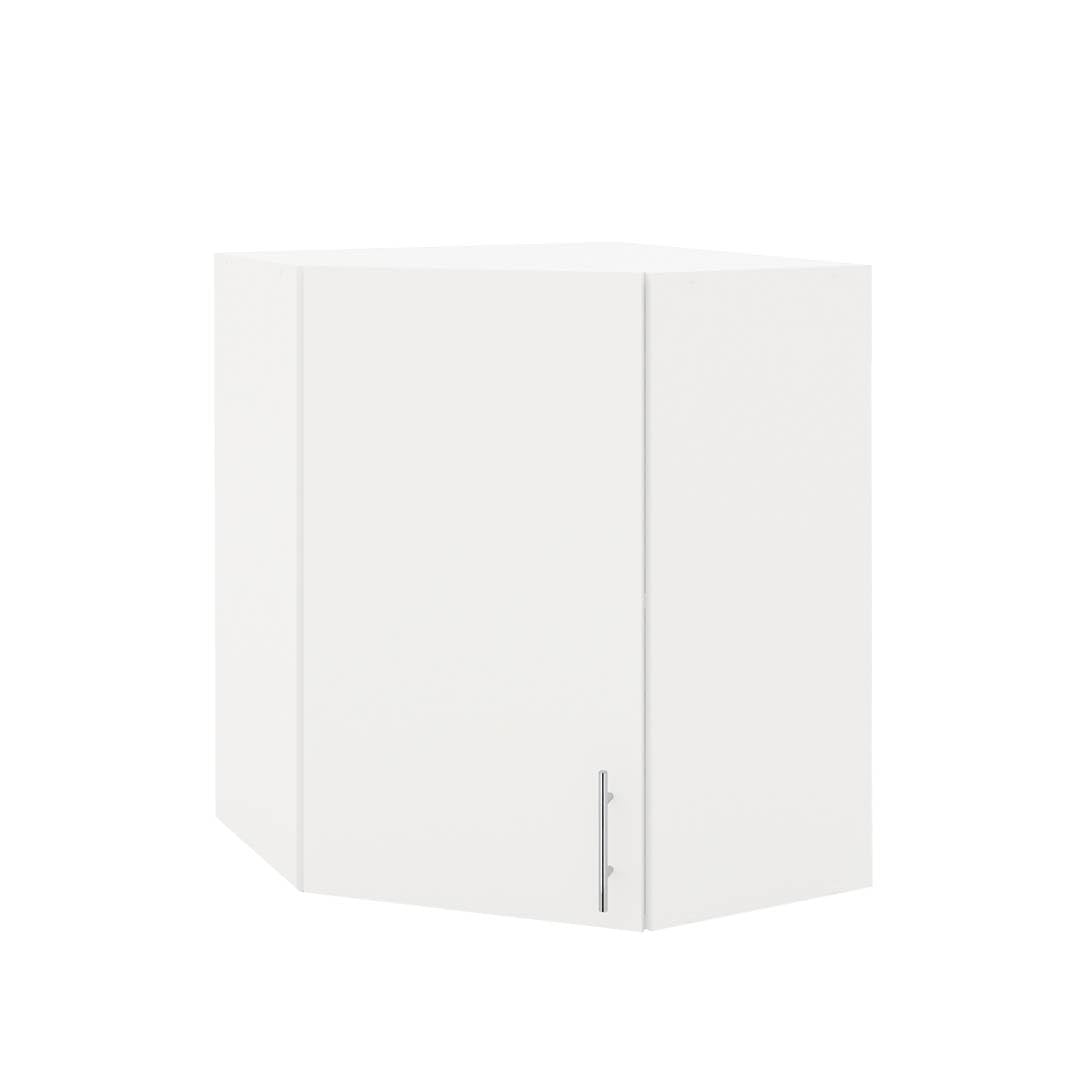 JD Greta 600mm Kitchen Wall Corner Cabinet with Doors – Wall Corner Unit – White Matt – Modern Storage Cupboard — image 1