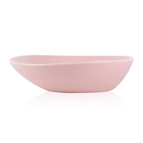 Stone Lain Delilah 8-inch Bowl 6-Piece Dish Set, Porcelain, Blush