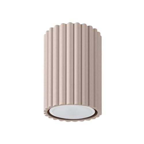 SOLLUX lighting Lámpara de Techo - Foco de Techo de Aluminio - 1 Pantalla - Lámpara LED - Taupe Karbon