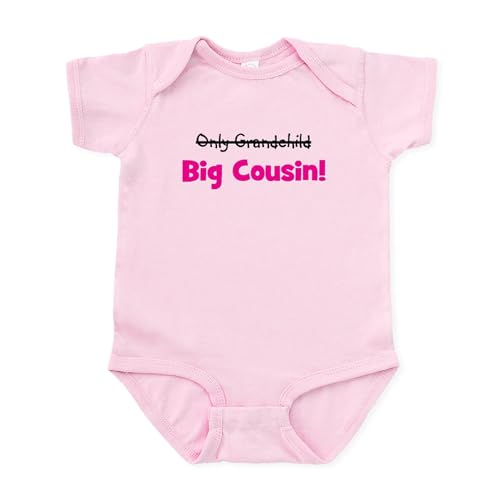 Cafepress 451089939-73-173-0 Big Cousin (Only Grandchild) Infant Bodysuit Infant Bodysuit Baby Romper Petal Pink cover