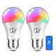 GY Mesh LED Glühbirne A60 E27 6,5W 1050LM, Dimmbar Bluetooth RGB Warmweiß-Kaltweiß Lampe mit 16 Millionen Farben, Smart Home Leuchtmittel, Musiksynchroner Farbwechsel, 2er Pack