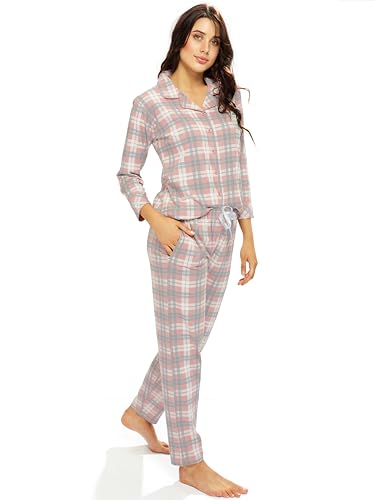 Image of LOTIK Women's Cotton Chax Print Front Open Night Suit Set