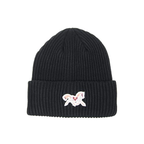 Bonnet Black Horse doux pour protéger les oreilles sensibles du vent