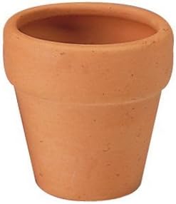 10 x Miniatur Terracotta Blumentopf/Tontopf mit Loch (1,5 cm