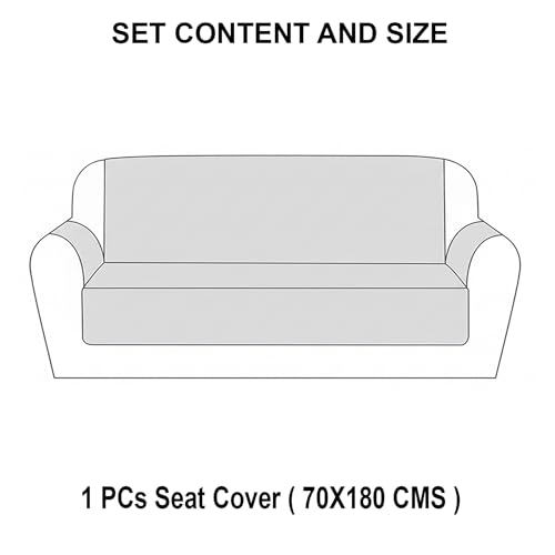 Image of Cortina Velvet Sofa Cover with Tassels | Sofa Couch Protector | Machine Washable Sofa Topper (White, 3 Seater)