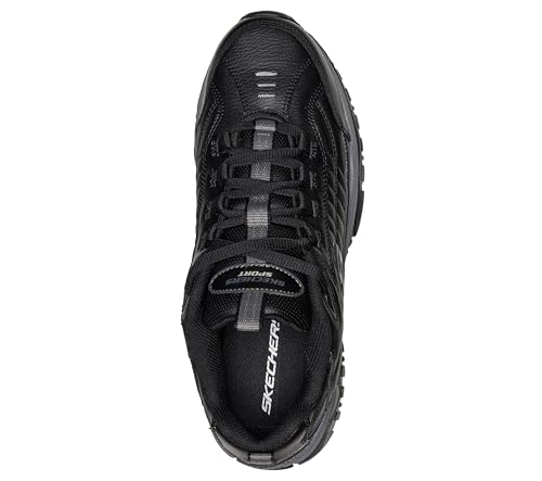 Skechers Skechers mens Energy Afterburn Shoes Lace-Up Sneaker, Black/Grey, 9.5
