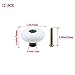 Tsnamay 12 Pcs 1.3 Inch White with Black Dots Round Ceramic Drawer Knobs with Screws for Kitchen Cabinet Dresser Pulls