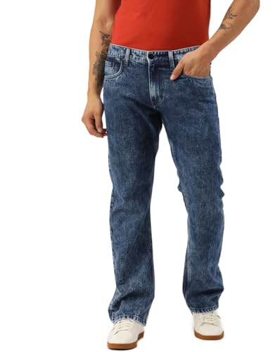 Image of BENE KLEED Men Tinted MID-Rise Solid Pure Cotton Jeans