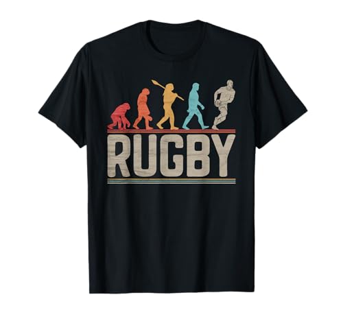 Rugby Funny Evolution para hombres Jugadores de rugby y fanáticos Camiseta