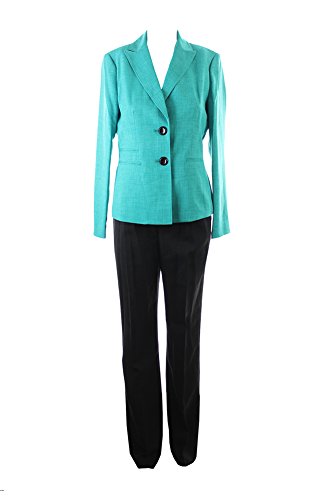 Le Suit Women's Two-Button Jacket and Pant Suit Set
