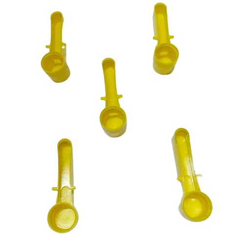 Birds Cage Automatic Drinker Cups for Any Size of Water Bottles with Free Holder Rings Yellow (Pack of 4) Drinker for Budgies Cockatiel Finches African Love Birds