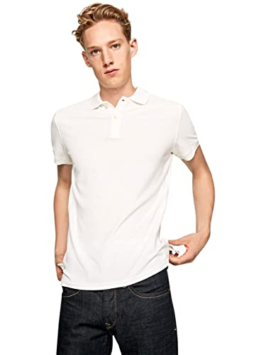Pepe Jeans Herren Vincent N Poloshirt, 800weiß, XXL EU – Ansicht 1