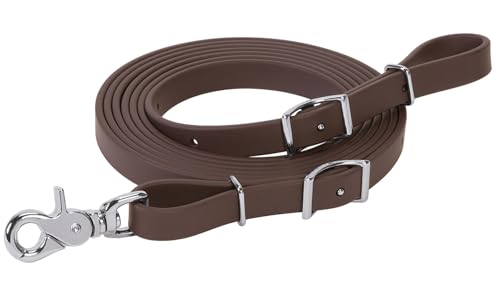 Rênes Weaver Cuir Trail Gear en cuir marron de haute résistance