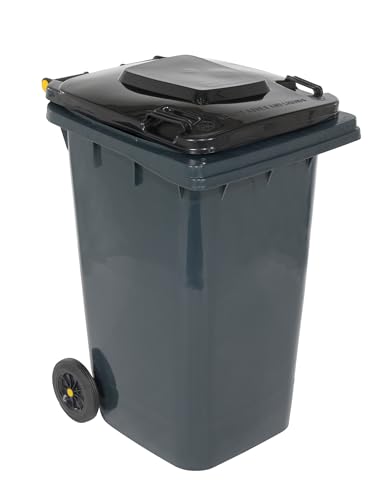 Image of Vestil TH-64-GY High Density Polyethylene 64 Gallon Trash Can Gray