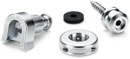 Schaller S Locks Guitar Strap Locks and Buttons (Pair) Nickel