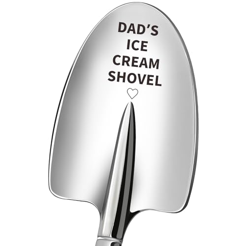 Father's Day Gifts for Dad from Daughter Son, Dad Birthday Gift, Engraved Dads Ice Cream Shovel, Dad Gift from Daughter Son Father Papa Gifts Funny Presents for New Bonus Step Dads