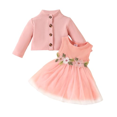 JiAmy Baby Mädchen Kleid Kleinkind Ärmellose Blumen Tüll Tutu Kleider...