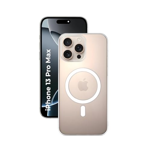 Image of Anti Yellow Clear Magnet Case for iPhone 13 Pro Max, Premium Polycarbonate, Ultra Strong Magnets, 360 Drop Protection, Raised Camera Protection, MagSafe Compatible