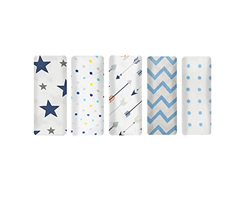Image of muslin towel large 100% Organic Pure Cotton Muslin Baby Swaddle Blanket, Wrap Cloth Cotton Swaddle for Newborn Baby Cotton Swaddle Blanket-Pack of 5 with Size 120X100 CM - Polka Prints