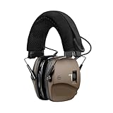 ヘッドバンド付き電子ヘッドホン ジェルイヤーパッド 5倍音増幅イヤーマフ 聴覚保護具(A)