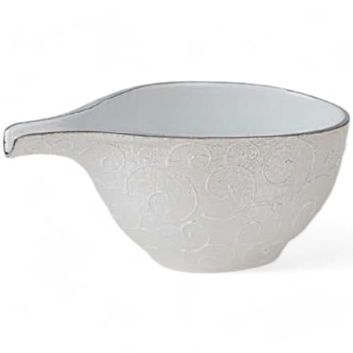 ???(Sho Bifu) Takumifu Arita Ware 6.7 inches (17 cm), Tokuri Arabesque Platinum Katakuchi Sake Bottle, Made in Japan