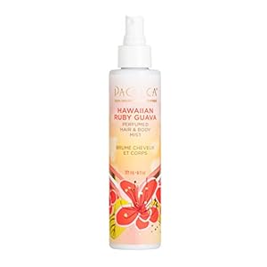 Pacifica Hair & Body Mist Hawaiian Ruby Guava, Fragrances, Body Spray, Hair Perfume, Clean Perfume, Citrus & Coconut, Tropical Perfume, Vegan & Cruelty-Free Dermatologist Tested 6 fl oz