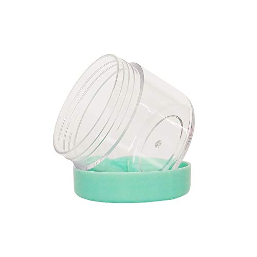 Wopanxye 12pack 20 Gram 20ml Jars, Small Cosmetic Sample Empty Container, Plastic Round Pot Green Screw Cap Lid, Tiny 20g Bottle for Makeup, Eye Shadow, Powder, Jewelry, Sunscreens, Creams, Lip Balms