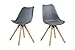 Amazon Brand - Movian Arendsee - Juego de 2 taburetes de bar, 55 x 48,5 x 85 cm, gris