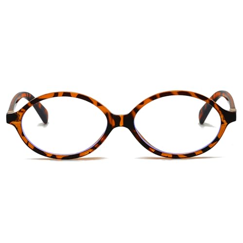 LJCZKA Oval Blue Light Glasses for Women Men Computer Glasses Oval Frame Anti Eyes Strain Headache Unisex for Reading Texting Gaming - Image 2