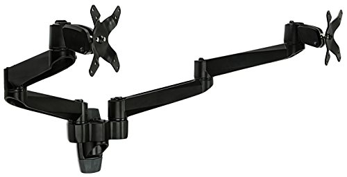 Mount-It! Dual Arm Full Motion Articulating Monitor Wall Mount, Black (MI-43114_BLK)