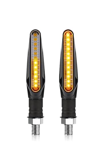 Clignotants LED universels pour motos DRL ambre clignotant coulant 12LED 10mm