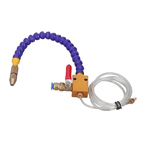 Respicefinem Mist Coolant Lubrication Spray System Kit Flexible Adjustable Cooling Solution for CNC Lathe Milling Drill Tools Enhances Precision Cutting Engraving