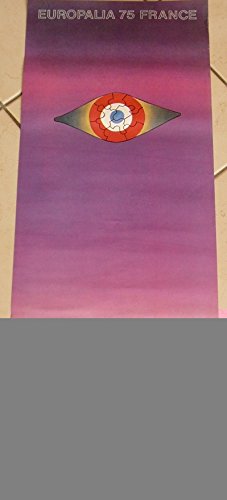Affiche Folon 1975 lithographie decorative edition rare 30x80 cm