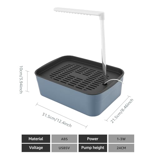 Image of Automatic ABS Bird Bath Shower, Parrot Bathtub with Circulating Faucet for Pet Bird, Low Noise Electric Cockatiel Bathing Pool for Budgie Lovebird