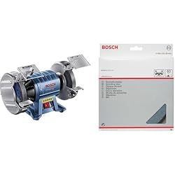 Bosch Professional GBG 60-20 - Esmeriladora de banco (600 W, doble muela, Ø de disco 200 mm, 3600 rpm, en caja) + Disco de amolar para esmeriladoras dobles - 200 mm, 32 mm, 60 (pack de 1)