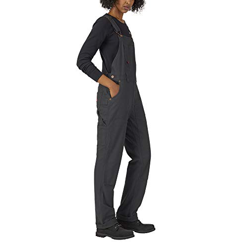 Dickies womens Duck Double Front Bib Overalls, Rinsed Black, X-Small US by Dickies - Used condition - US$39.98