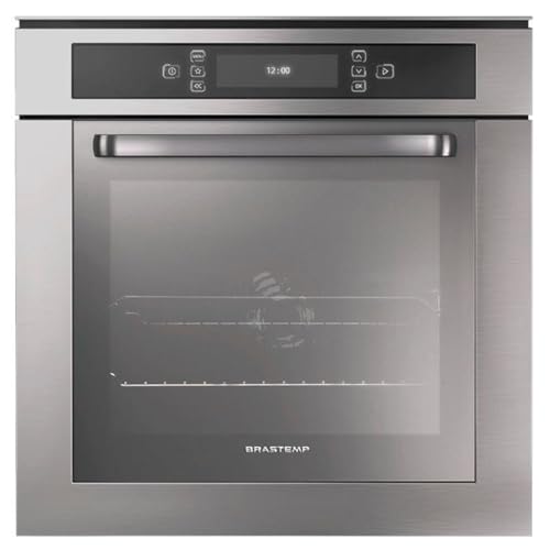 Forno de embutir elétrico Brastemp 67 litros cor inox com Função Ar Forçado e Painel Touch - BO260AR 220V