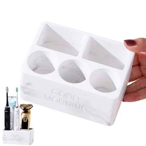珪藻土 歯ブラシホルダー MAACKIA 電動歯ブラシスタンド 歯磨き立て 歯ブラシ置き 大容量 乾燥 吸水 カビない 洗面台 収納 グッズ