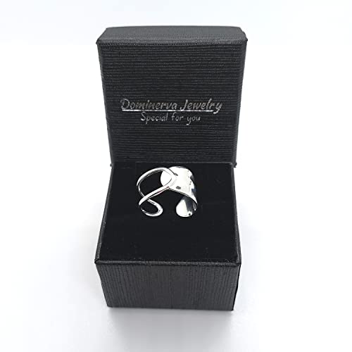 925 Sterling Silver Wide Ring, Perfect Gift For Women And Teen Girls, Adjustable, Handmade 925 Sterling Silver Wide Band Ring By Dominerva #TOP1